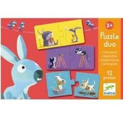 Djeco Puslespil Duo Modsaetninger 2 Brikker (10 Par)