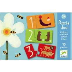 Djeco Puslespil Duo 'Numbers' 2 Brikker (10 Par)