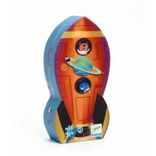 Djeco Silhuetpuslespil Rumskib 16 Brikker