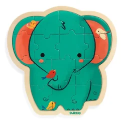Djeco Traepuslespil, Elefant 14 Brikker