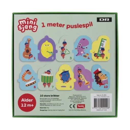 Dr Borste 1 Meter Puslespil, 10 Brikker
