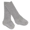 Gobabygo Bambus Non-Slip Sokker 6-12Mdr. - Grey Melange