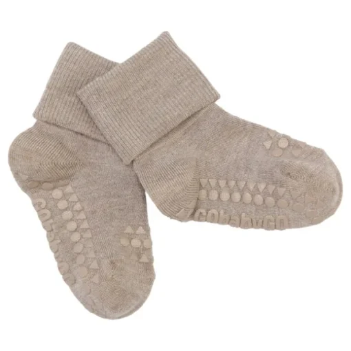 Gobabygo Bambus Non-Slip Sokker 0-6Mdr. - Sand