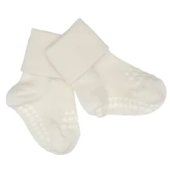 Gobabygo Bambus Non-Slip Sokker 1-2Ar - Off White