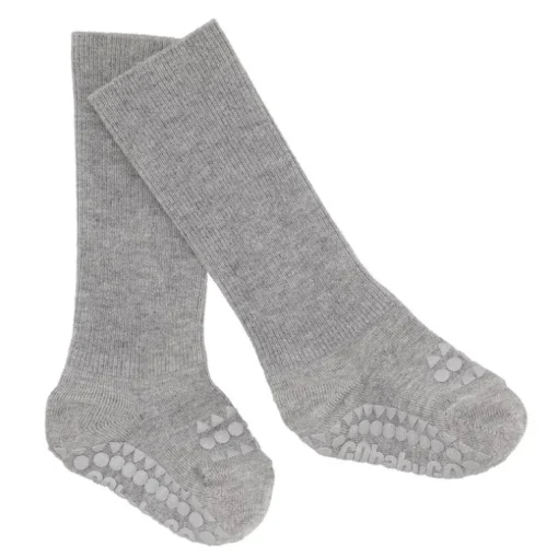 Gobabygo Bambus Non-Slip Sokker 6-12Mdr. - Grey Melange