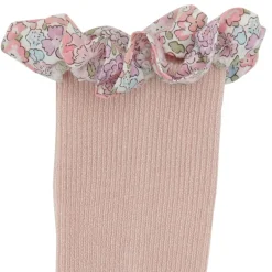 Gobabygo Bambus Non-Slip Sokker 1-2Ar - Soft Pink/Liberty