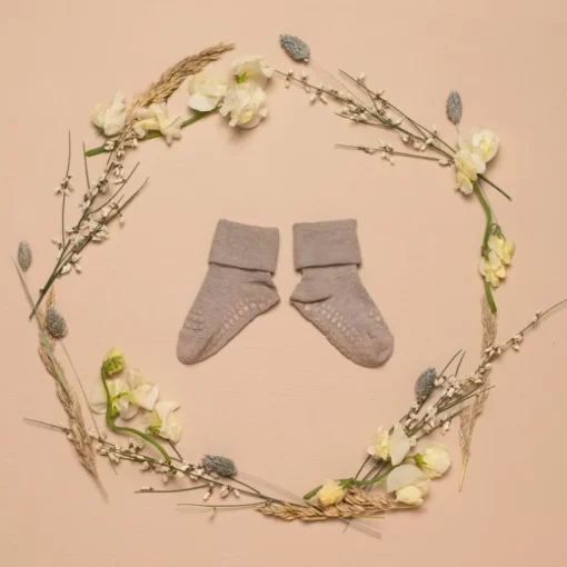 Gobabygo Bambus Non-Slip Sokker 0-6Mdr. - Sand