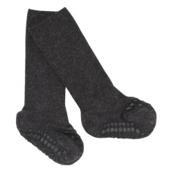 Gobabygo Bambus Non-Slip Sokker 6-12Mdr. - Dark Grey Melange
