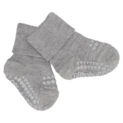 Gobabygo Bambus Non-Slip Sokker 6-12Mdr. - Grey Melange