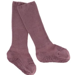 Gobabygo Bambus Non-Slip Sokker 6-12Mdr. - Misty Plum
