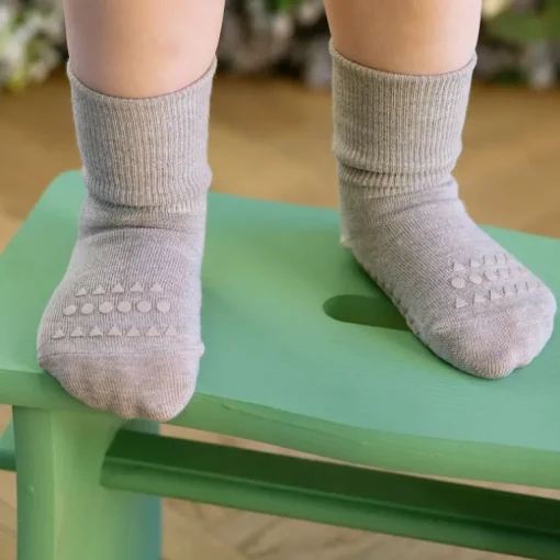 Gobabygo Bambus Non-Slip Sokker 0-6Mdr. - Sand