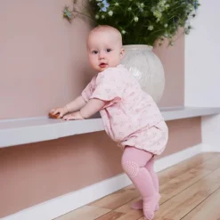 Gobabygo KravleStrømpebukser 12-18Mdr. - Dusty Rose