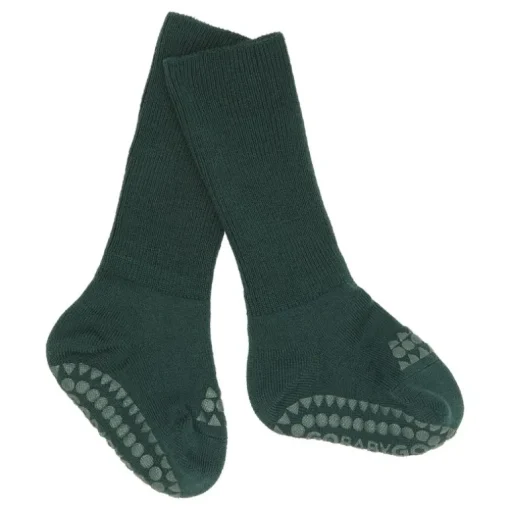 Gobabygo Uld Non-Slip Sokker 6-12Mdr. - Green