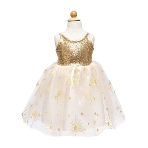 Great Pretenders Guld Glam Party Kjole, Str. 3-4Y
