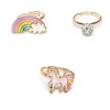 Great Pretenders 3Pk Unicorn Rainbow Rings