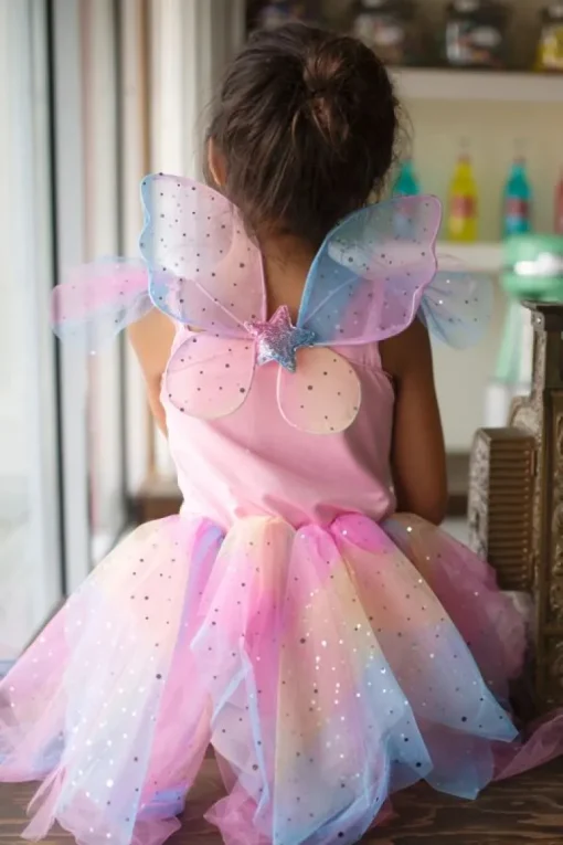 Great Pretenders Rainbow Fairy Kjole, Str.5-6 Ar