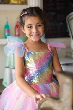 Great Pretenders Rainbow Fairy Kjole, Str.5-6 Ar