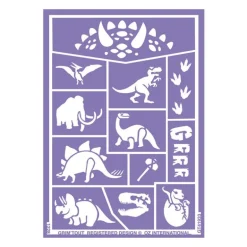 Grim'Tout Stencil Til Teatersminke - Dinosaurer