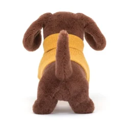 Jellycat Dogs - Sweater Gravhund, Gul 14 Cm