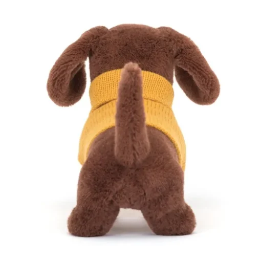 Jellycat Dogs - Sweater Gravhund, Gul 14 Cm