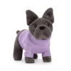 Jellycat Sweater Fransk Bulldog, Lilla 19 Cm