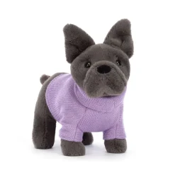 Jellycat Sweater Fransk Bulldog, Lilla 19 Cm