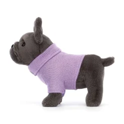 Jellycat Sweater Fransk Bulldog, Lilla 19 Cm