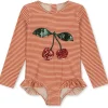 Konges Slojd Jade Ls Swimsuit Str.3 Ar, Glitter Stripe