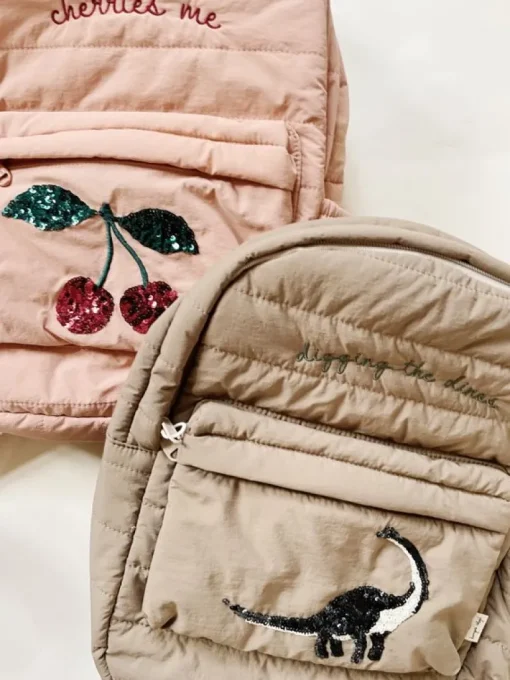 Konges Slojd Juno Quilted Backpack, Cherry