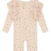 Konges Slojd Manuca Frill Onesie Str.4 Ar, Multi Hearts