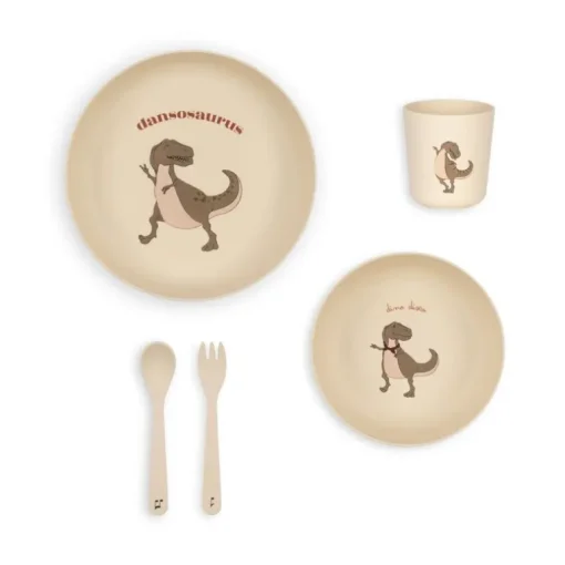Konges Slojd Pla Dinner Set, Dansosaurus