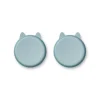 Liewood Mae 2Pk Tallerkner, Rabbit/Sea Bl