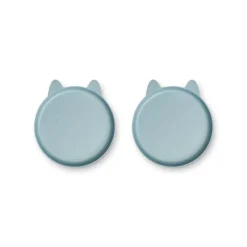 Liewood Mae 2Pk Tallerkner, Rabbit/Sea Bl