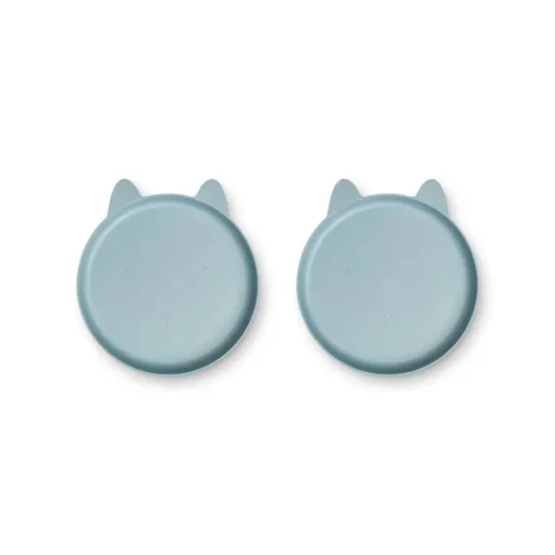 Liewood Mae 2Pk Tallerkner, Rabbit/Sea Bl