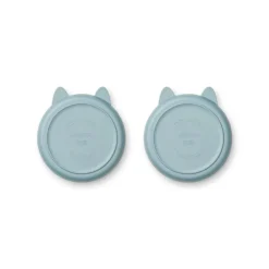 Liewood Mae 2Pk Tallerkner, Rabbit/Sea Bl
