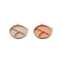 Liewood Merrick Ruminddelt Tallerken 2-Pak Rose Mix