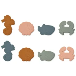 Liewood Paola 8Stk Mini Badematter, Sea Creature/Mustardbadel