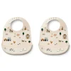 Liewood 2Pk Tilda Silikone Hagesmaek, Farm/Sandy