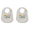 Liewood 2Pk Tilda Silikone Hagesmaek, Dino Mix