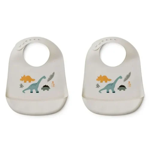 Liewood 2Pk Tilda Silikone Hagesmaek, Dino Mix