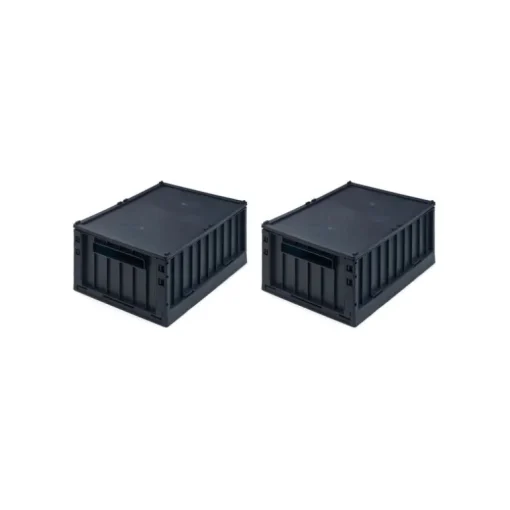 Liewood Weston 2Pk Opbevaringskasser M.Lag, Small/Navy