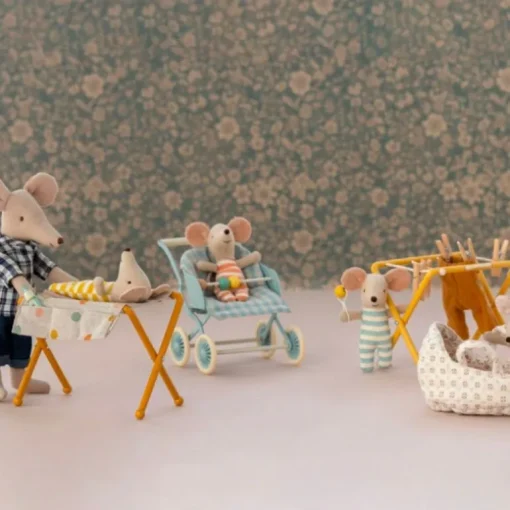 Maileg Puslebord, Baby Mus - Okker