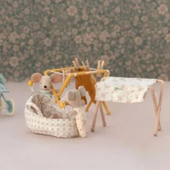 Maileg Puslebord, Baby Mus - Rosa