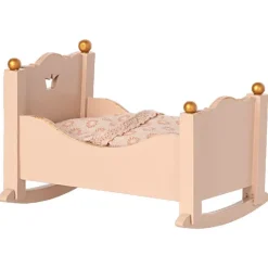 Maileg Vugge, Baby Mus - Rosa