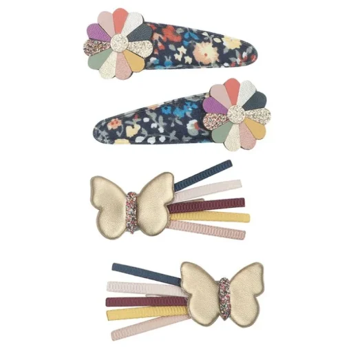 Mimi & Lula 4 Harclips - Butterfly Winter Ivy