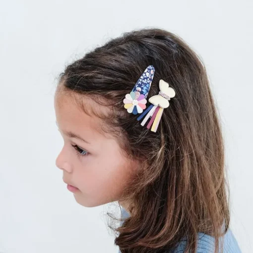 Mimi & Lula 4 Harclips - Butterfly Winter Ivy