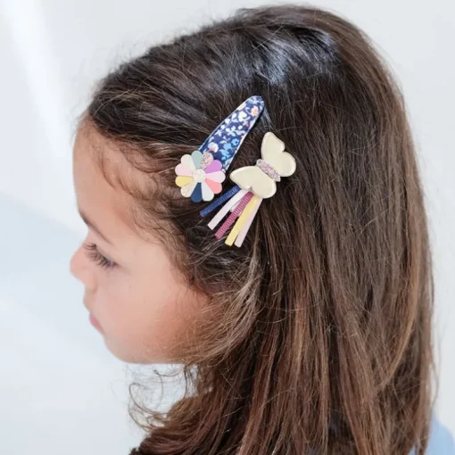 Mimi & Lula 4 Harclips - Butterfly Winter Ivy