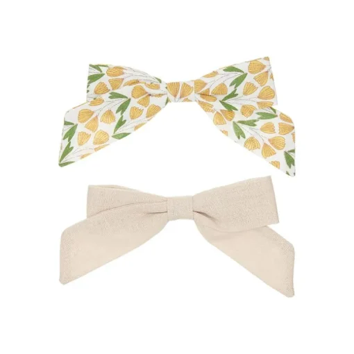 Mimi & Lula 2 Harclips - Tulip Bow Spring Bunny