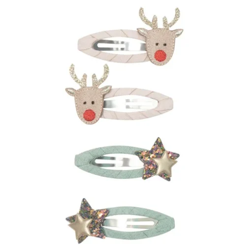 Mimi & Lula 4 Harspaender - Reindeer Christmas
