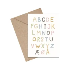Mouse & Pen A6 Kort Abc Alfabetet